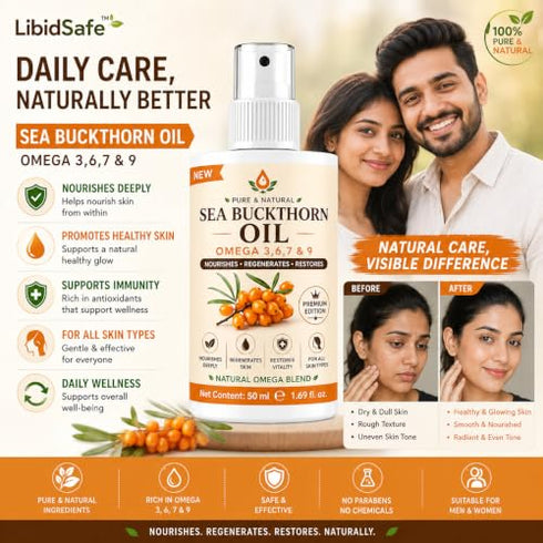 Sea Buckthorn Omega Oil Softgels | Cold-Pressed Ayurvedic Sea Buckthorn Oil