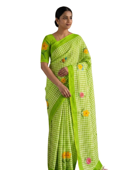 Vasthrlay Checked Pattern Lightweight Unstitched