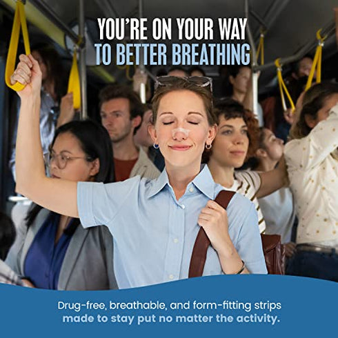 Style Make Breathe Right Original Nose Strips to Reduce Snoring and Relieve Nose Congestion Large Tan 30 Count