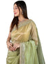 Vasthrlay Lavender Embroidery Unstitched Saree