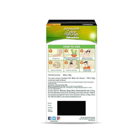 Garnier Color Naturals Creme Riche Men Hair Color - Shade 3 Darkest Brown