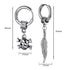 M Men Style Men Gothic Skeleton Head Dangle Hoop Studs