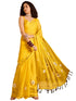 Vasthrlay Floral Tassels Yellow Traditional