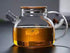 ZROY Enterprise Round Glass Tea Pot(Wooden Lid)