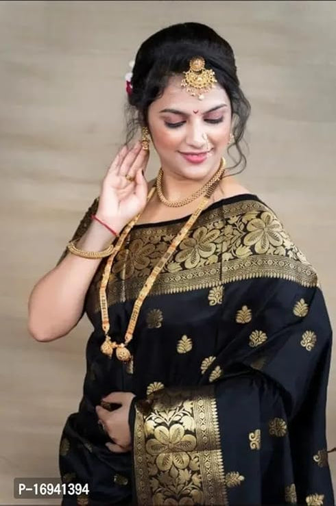 Vasthrlay Kanjivaram Wedding Banarasi Vruksh 50 Saree With Blouse Piece