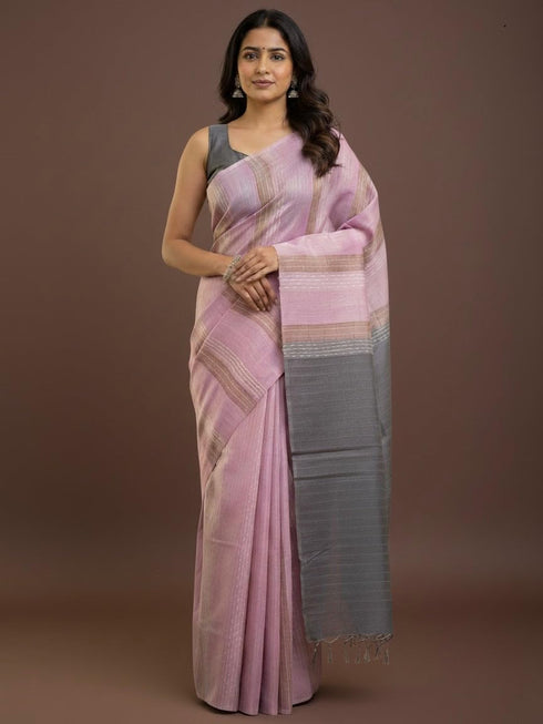 Vasthrlay Black Bhagalpuri Saree