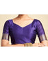Vasthrlay Womens Banarasi Violet Saree With Unstitched Blouse Piece