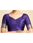 Vasthrlay Womens Banarasi Unstitched Wine Saree