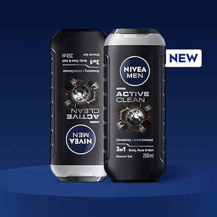 Nivea Men Active Clean Shower Gel Active Charcoal