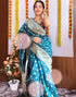 Vasthrlay Banarasi Kanjivaram Kanchipuram BS09 Saree With Blouse Piece