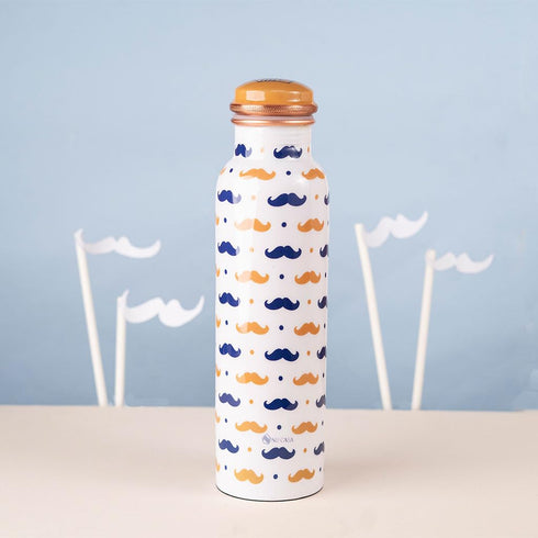 Pure Copper Bottle 1000ML Moustache