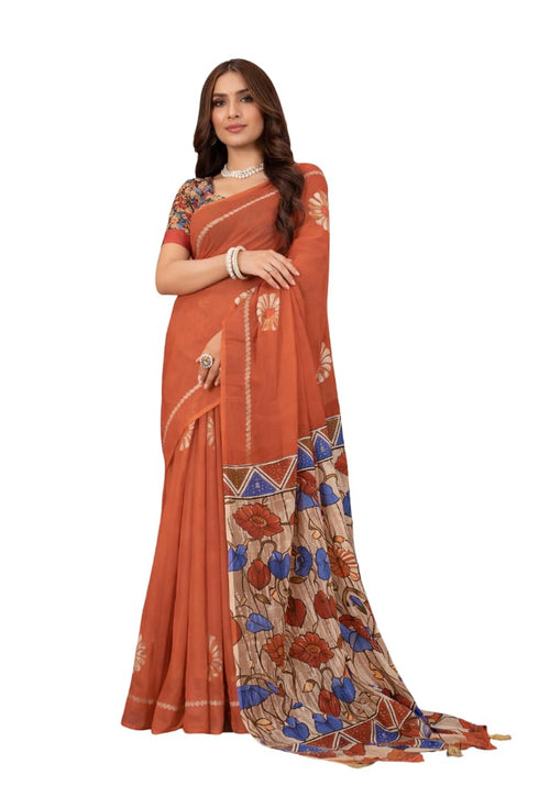 Vasthrlay Kalamkari Matching Contrast Tassels