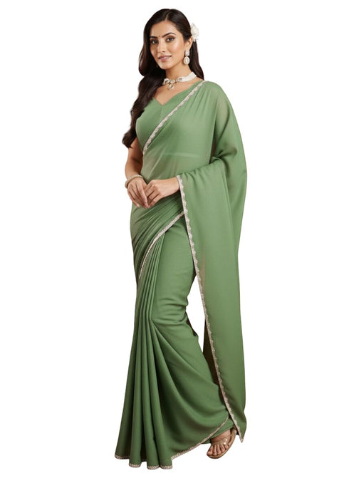 Vasthrlay Border Unstitched Saree