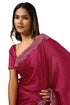 Vasthrlay Black Satin Saree