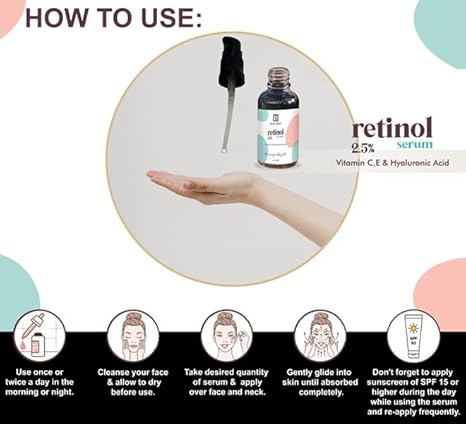 ROYAL NEEDS Retinol 2.5% Serum With Vit C & E, Hyaluronic