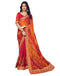 Vasthrlay Bandhani Embroidery Unstitched Red Saree