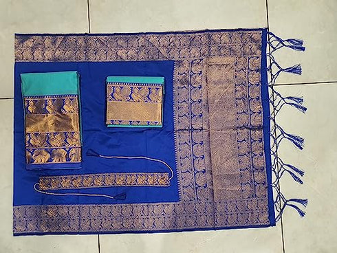 Vasthrlay South Indian Traditional Unstitched Narayanpet Half Sareee