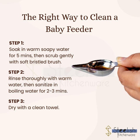 Stainless Steel Baby Feeder Spoon Paladai Set
