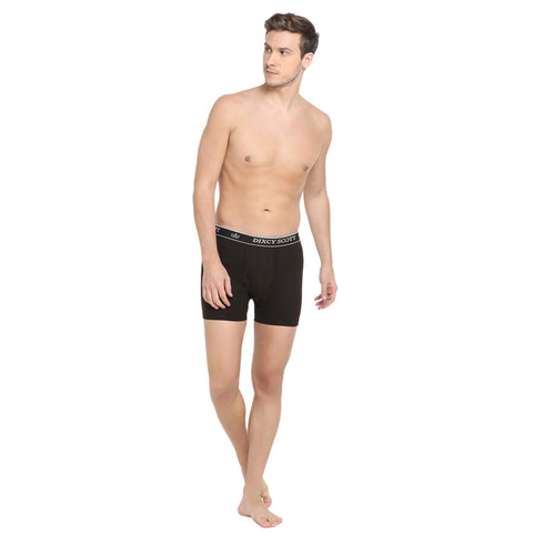 Dixcy Scott Men's Cotton Slim Fit Solid Innerwear Trunk (Pack of 3 K1-PR49491 Navy, Ultra Marine, Olive, Multicolour, Size Large, 90 cm)