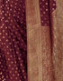 Vasthrlay Womens Banarasi Unstitched Olive Green Saree