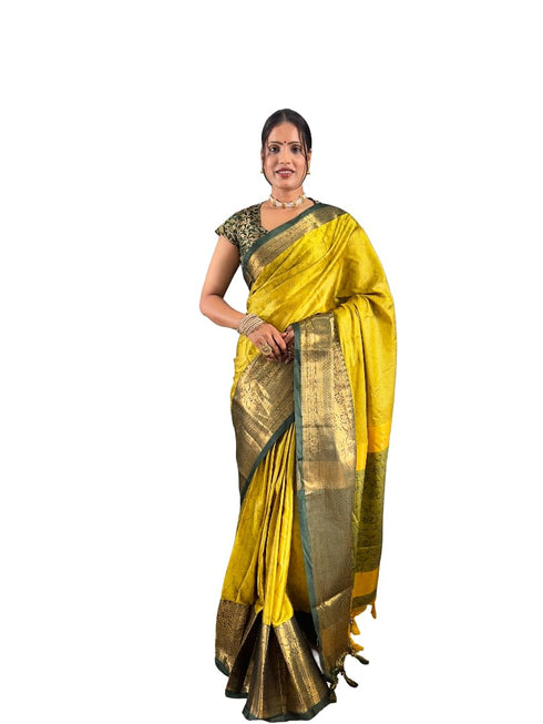 Vasthrlay Kanjivaram Blouse Traditional Pistablue
