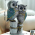 Owl Statue for Good Luck & Wisdom | Antique Multicolour Owl Showpiece for Home Decor