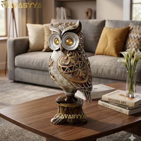 Premium Owl Statue Maa Lakshmi Vahan Owl Figurine for Wealth & Protection