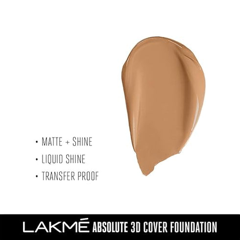 Lakme Absolute 3D Cover Foundation | Cool Walnut