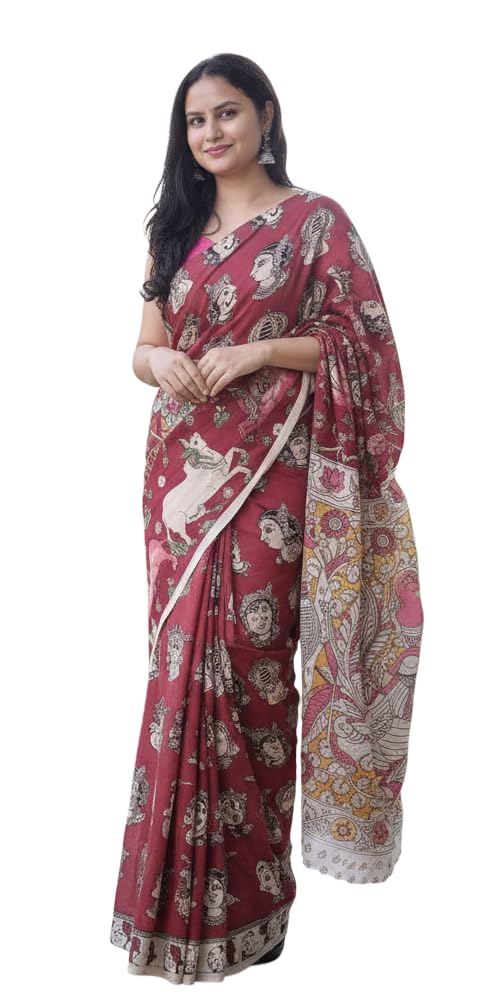Vasthrlay Kalamkari Cotton Linen Traditional Mythological