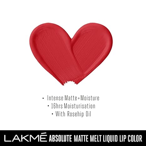 Lakme Absolute Matte Melt Liquid Lip Color | Rhythmic Red