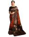 Vasthrlay Womens Jacquard Unstitched Black Saree