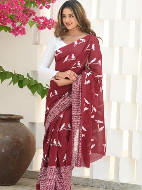 Vasthrlay Cotton Unstitched Saree