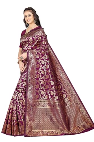 Vasthrlay Kanjivaram Banarasi Kanchipuram Wedding Saree With Blouse Piece