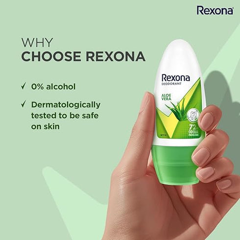 Rexona Aloe Vera Underarm Odour Protection Roll On for Unisex