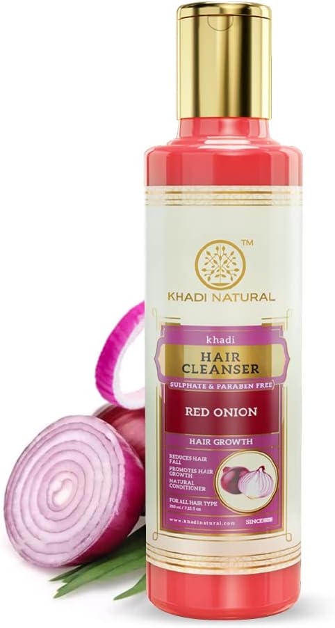 Khadi Natural Ayurvedic Red Onion Cleanser| Shampoo Sulphate Paraben Free