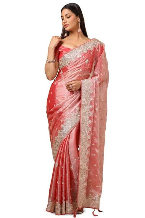Vasthrlay Powder Organza Embroidered