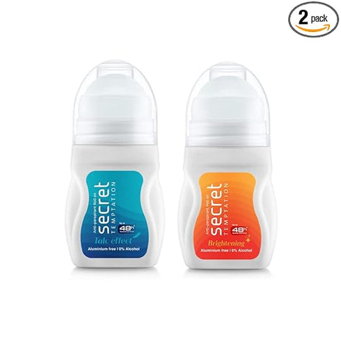 Secret Temptation Talc Effect and Brightening Roll-On for Women Antiperspirant Deodorant Roll On