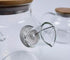 ZROY Enterprise Round Glass Tea Pot(Wooden Lid with Cup)