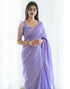 Vasthrlay Womens Jacquard Unstitched Black Saree