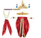 Krishna Kanha Krishnaleela Fancy Dress Costume for Kids, Pack of 8 (Dhoti, Bansuri, Mukut, Patka, Kundal, Belt, Mala, Bajuband)