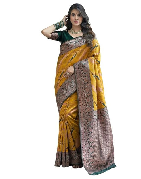 Vasthrlay Womens Weaving Unstitched Light Green Saree