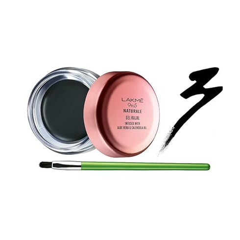 Lakme 9To5 Naturale Gel Kajal | Black