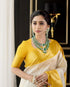 Vasthrlay Yellow Kanjivaram Saree