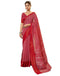 Vasthrlay Geometric Printed Unstitched Red Saree