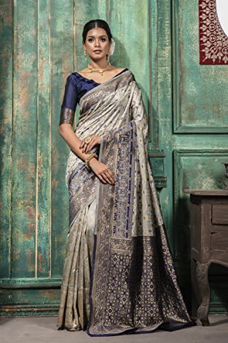 Vasthrlay Banarasi Unstitched Saree