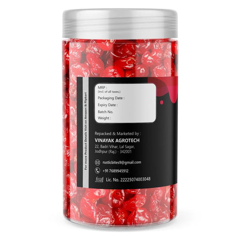 RUSTIC BITES Dried Cherry 250gm | Naturally Sweet and Juicy