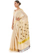 Vasthrlay Tissue Kasavu Embroidered Ethnic Motifs
