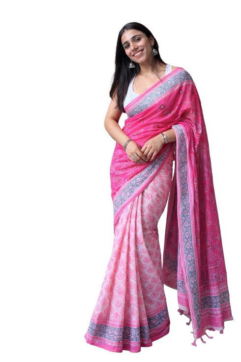 Vasthrlay Elegant Floral Contrast Lightweight