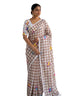 Vasthrlay Checks Floral Tassel Lightweight