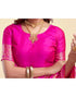 Vasthrlay Womens Jacquard Unstitched Wine Saree